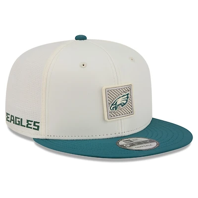 Men's New Era  Cream/Midnight Green Philadelphia Eagles 2026 NFL Training Camp 9FIFTY Snapback Hat