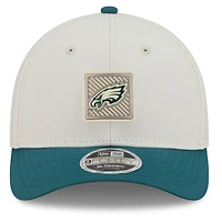 Men's New Era  Cream/Midnight Green Philadelphia Eagles 2026 NFL Training Camp 9FORTY Adjustable Hat