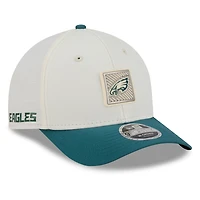 Men's New Era  Cream/Midnight Green Philadelphia Eagles 2026 NFL Training Camp 9FORTY Adjustable Hat
