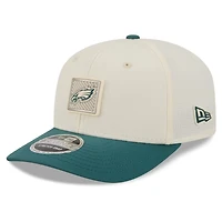 Casquette ajustable New Era crème/vert nuit Philadelphia Eagles 2026 NFL Training Camp 9SEVENTY pour homme