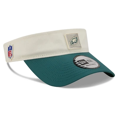 Men's New Era  Cream/Midnight Green Philadelphia Eagles 2026 NFL Training Camp Adjustable Visor