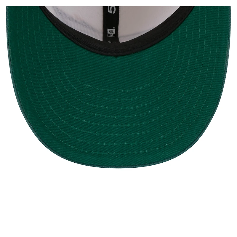 Casquette ajustée 59FIFTY à fleurs ton sur des Eagles de Philadelphie New Era pour homme, crème/vert nuit