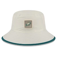 Men's New Era  Cream Philadelphia Eagles 2026 NFL Training Camp Sport Bucket Hat