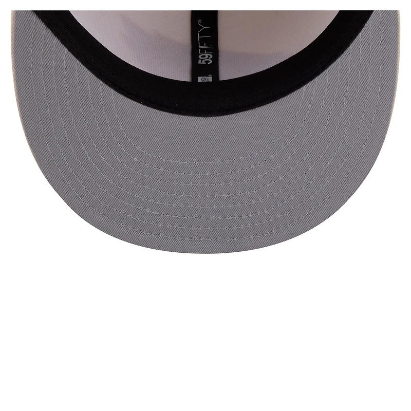 Casquette ajustée New Era crème Philadelphia Eagles 59FIFTY pour homme