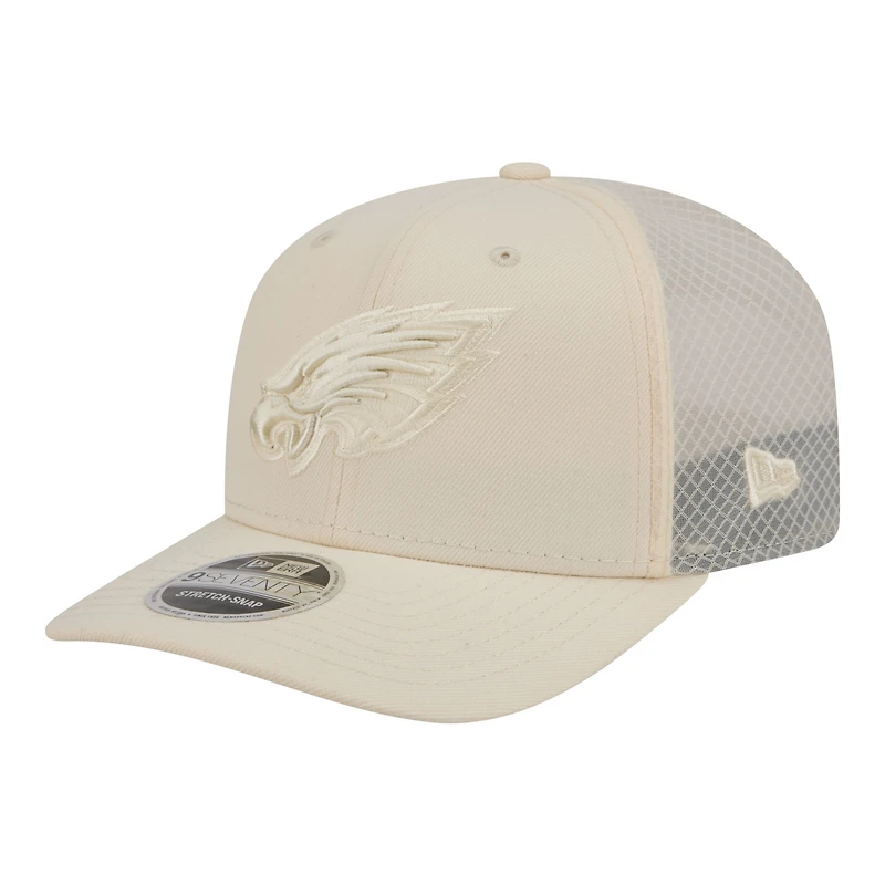 Casquette ajustable New Era crème Philadelphia Eagles 9SEVENTY pour homme