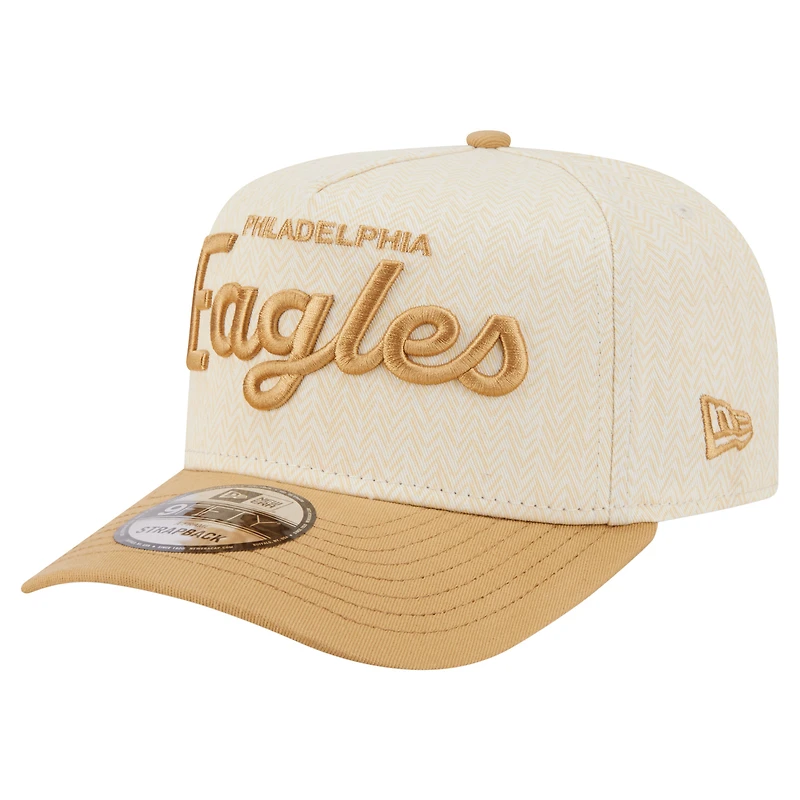 Casquette snapback New Era crème Philadelphia Eagles 9FIFTY A-Frame pour homme