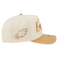 Men's New Era  Cream Philadelphia Eagles Herringbone 9FIFTY A-Frame Snapback Hat