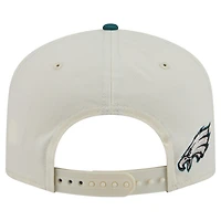 Men's New Era Cream Philadelphia Eagles Script 19TWENTY Adjustable Hat