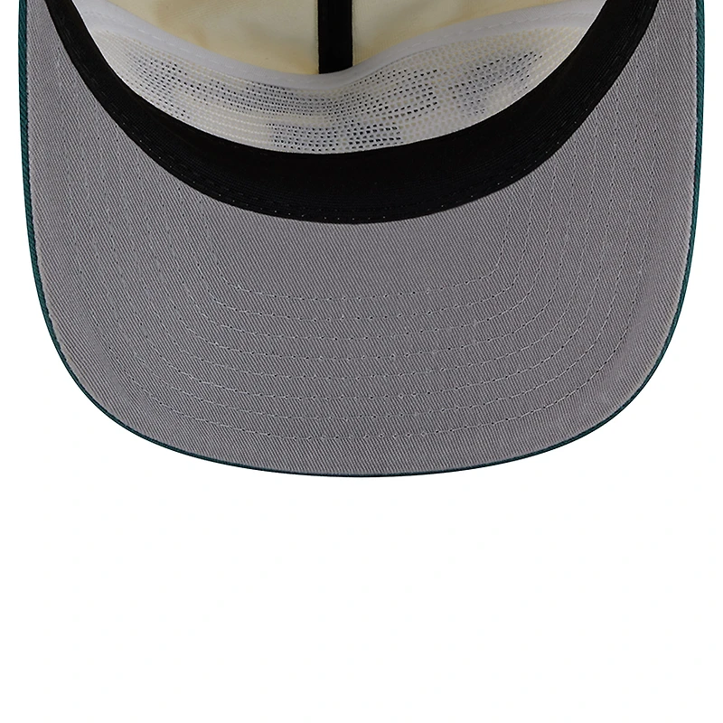 Men's New Era Cream Philadelphia Eagles Script 19TWENTY Adjustable Hat