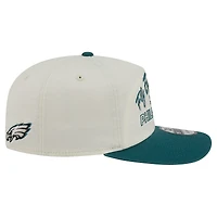 Men's New Era Cream Philadelphia Eagles Script 19TWENTY Adjustable Hat