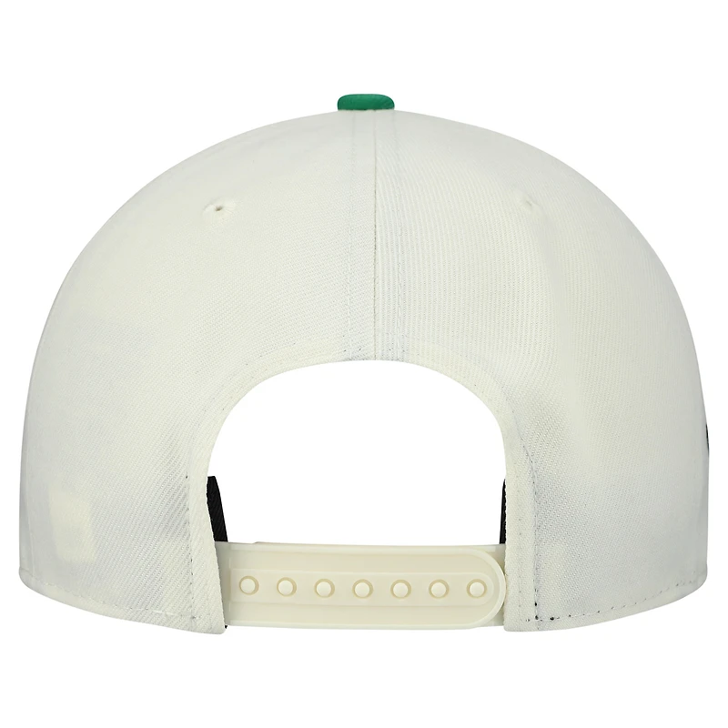 Men's New Era Cream Philadelphia Eagles Upside Down 9FIFTY A-Frame Snapback Hat