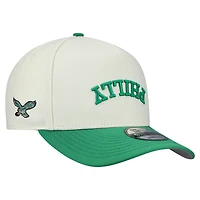 Casquette snapback New Era crème Philadelphia Eagles Upside Down 9FIFTY pour homme