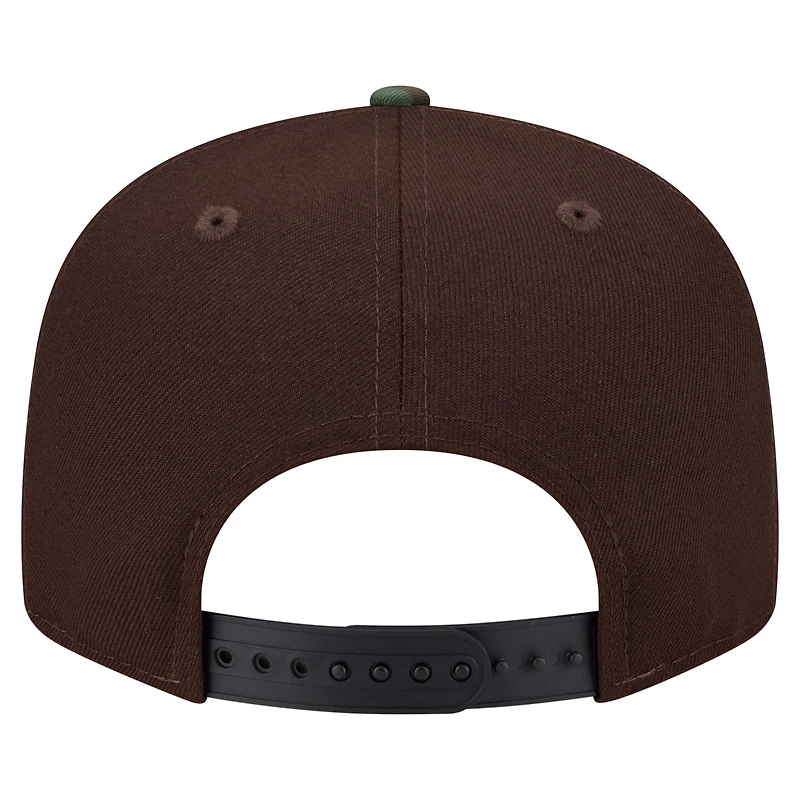 Men's New Era  Dark Brown Philadelphia Eagles Burnt Wood Camo 9FIFTY Snapback Hat