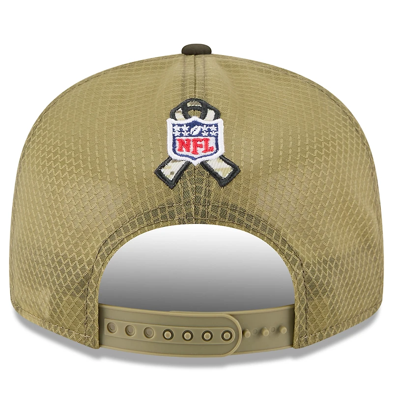 Men's New Era  Dark Green Philadelphia Eagles 2025 Salute to Service Split Panel 9FIFTY Snapback Hat