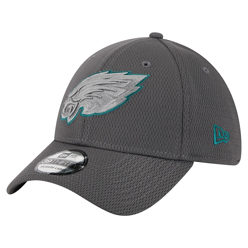 Men's New Era Graphite Philadelphia Eagles Main 39THIRTY Flex Hat