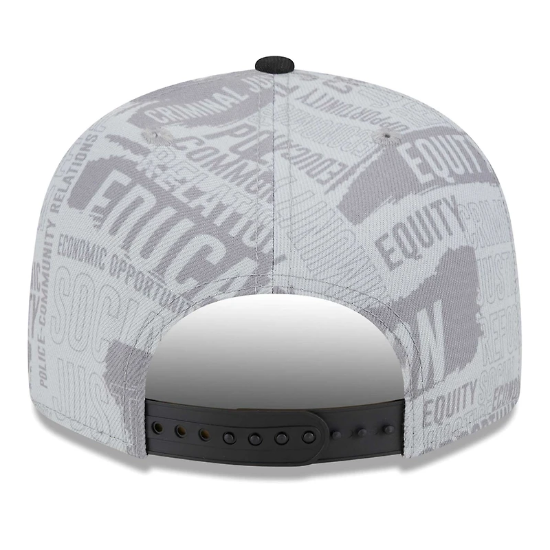 Casquette Snapback 9FIFTY New Era pour hommes des Philadelphia Eagles Inspire Change gris/noir
