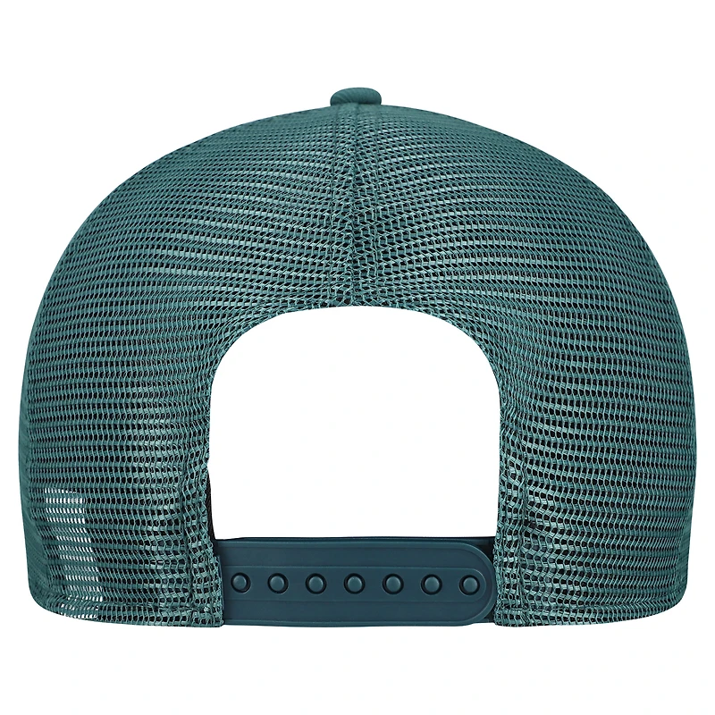 Men's New Era  Gray/Midnight Green Philadelphia Eagles Cork Split Panel 9FIFTY Trucker Snapback Hat