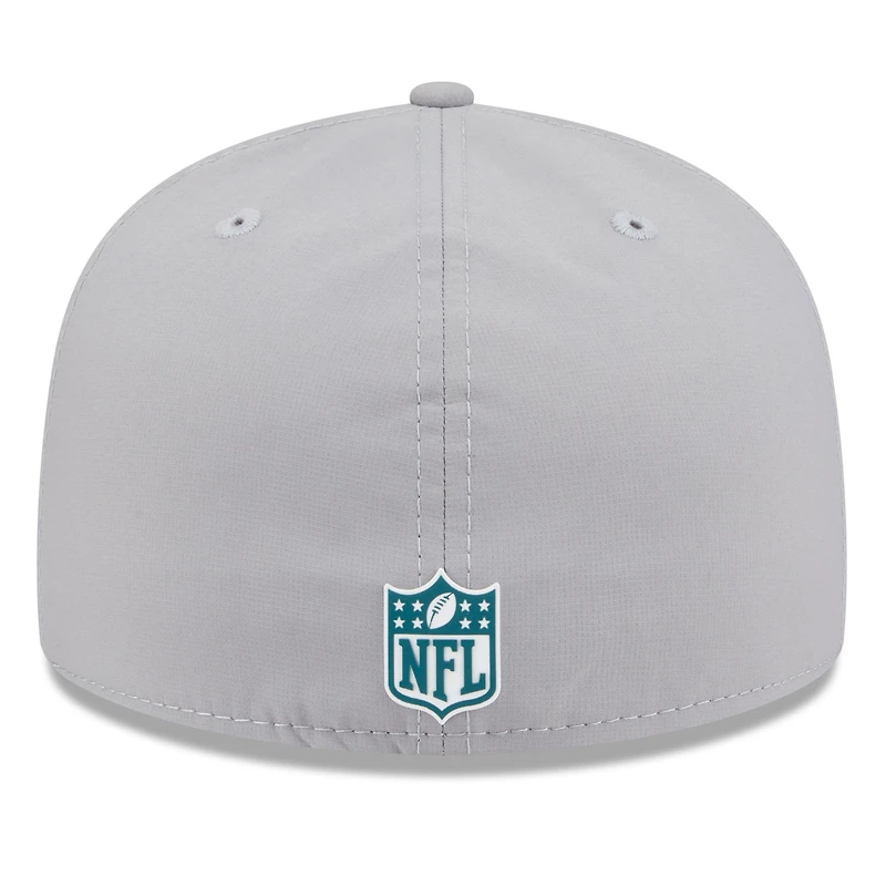 Casquette ajustée New Era grise Philadelphia Eagles 2025 Sideline 59FIFTY pour homme