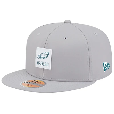 Men's New Era Gray Philadelphia Eagles 2025 Sideline 59FIFTY Fitted Hat