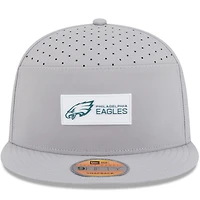 Casquette snapback 9FIFTY grise à panneau fendu pour homme New Era Philadelphia Eagles 2025