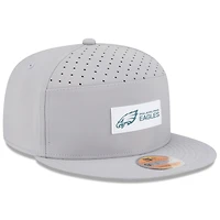 Casquette snapback 9FIFTY grise à panneau fendu pour homme New Era Philadelphia Eagles 2025