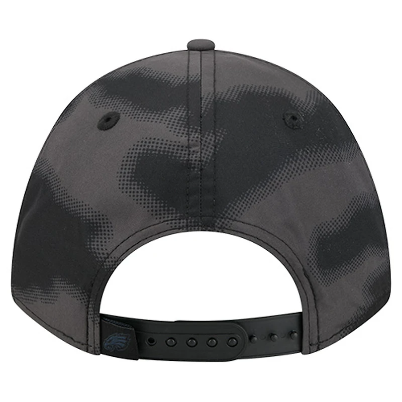 Men's New Era Gray Philadelphia Eagles Halftone Camo 9FORTY Hat