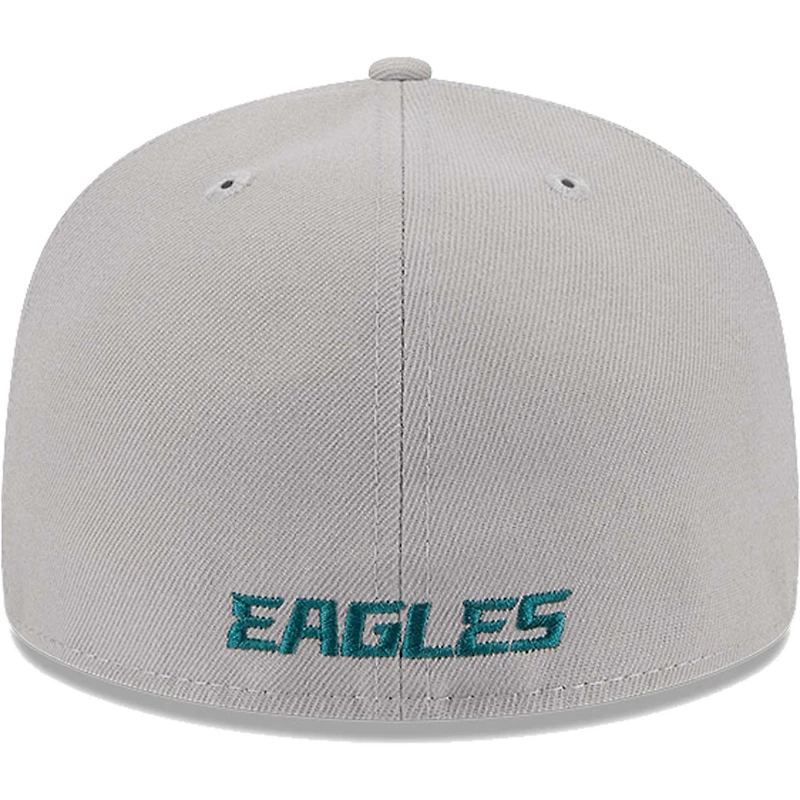 Men's New Era Gray Philadelphia Eagles Omaha 59FIFTY Fitted Hat