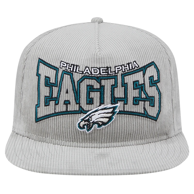 Casquette de golf snapback Philadelphia Eagles grise New Era pour homme