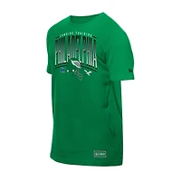T-shirt d'entraînement authentique New Era vert Philadelphia Eagles Combine pour homme
