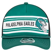 Casquette ajustable A-Frame 9FORTY verte New Era pour homme des Philadelphia Eagles