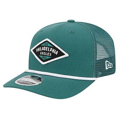 Casquette ajustable New Era verte Philadelphia Eagles Team 9SEVENTY pour homme