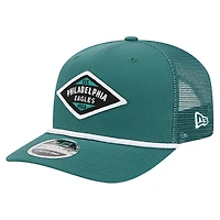 Casquette ajustable New Era verte Philadelphia Eagles Team 9SEVENTY pour homme