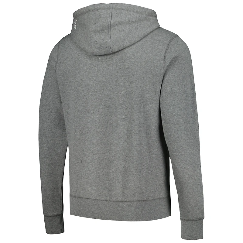 Sweat à capuche rétro New Era pour hommes, gris chin
