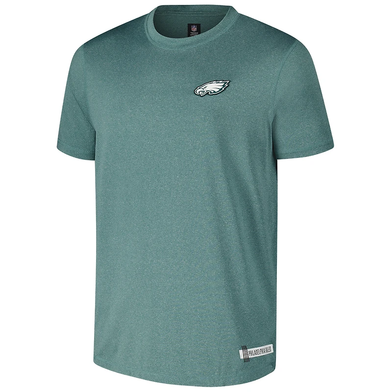 Men's New Era Heather Midnight Green Philadelphia Eagles 2024 NFL Training Camp T-Shirt