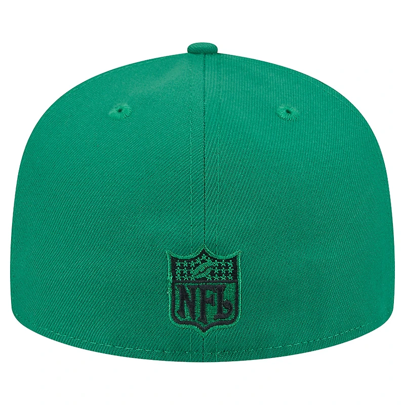 Casquette ajustée New Era 59FIFTY Break vert/noir pour homme des Philadelphia Eagles