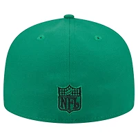 Casquette ajustée New Era 59FIFTY Break vert/noir pour homme des Philadelphia Eagles