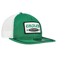 Men's New Era Kelly Green/White Philadelphia Eagles Patch 19TWENTY Adjustable Hat