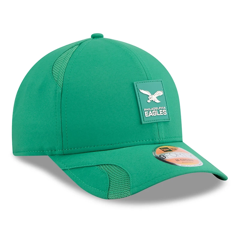Casquette ajustable 9FORTY verte New Era pour homme, modèle rétro des Philadelphia Eagles 2025