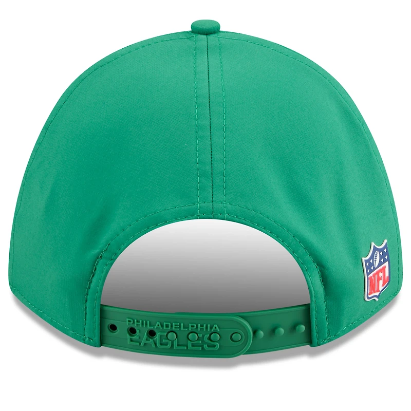 Casquette ajustable 9FORTY verte New Era pour homme, modèle rétro des Philadelphia Eagles 2025