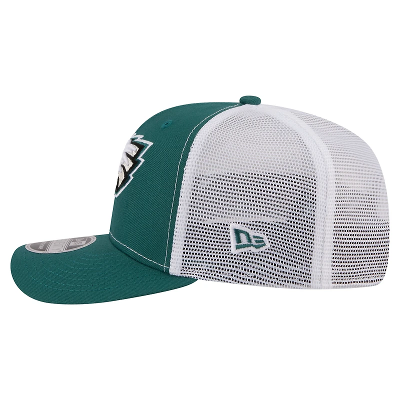 Casquette trucker ajustable New Era Kelly Green Philadelphia Eagles 9SEVENTY pour homme