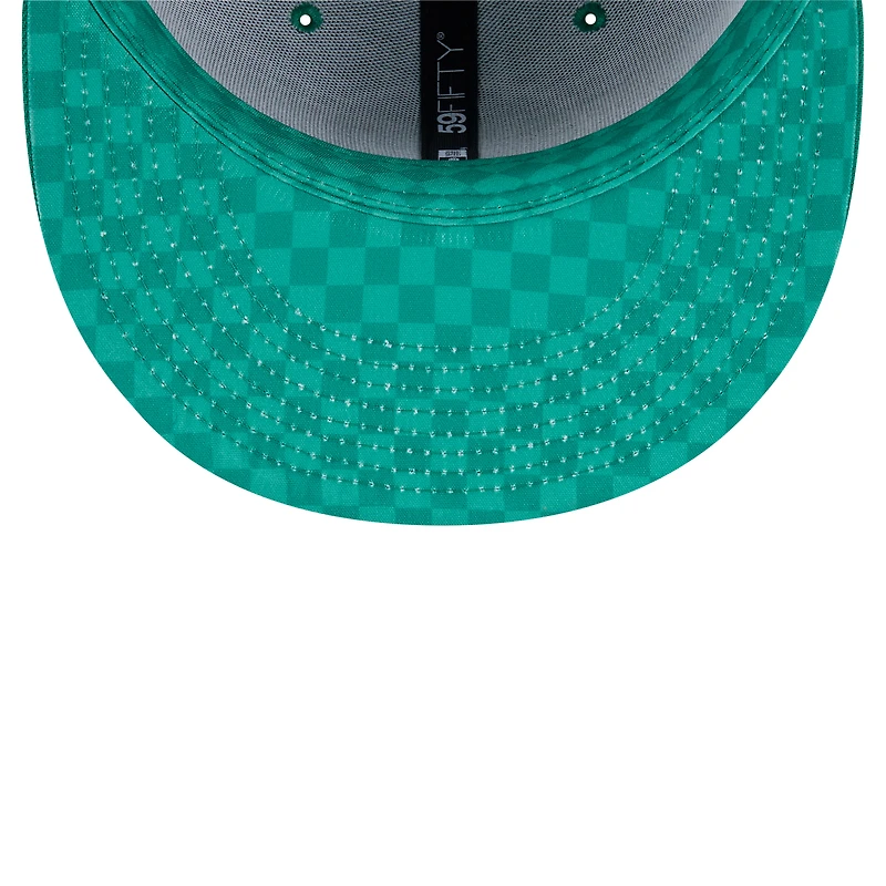 Casquette ajustée à carreaux 59FIFTY Philadelphia Eagles de New Era pour homme, vert Kelly