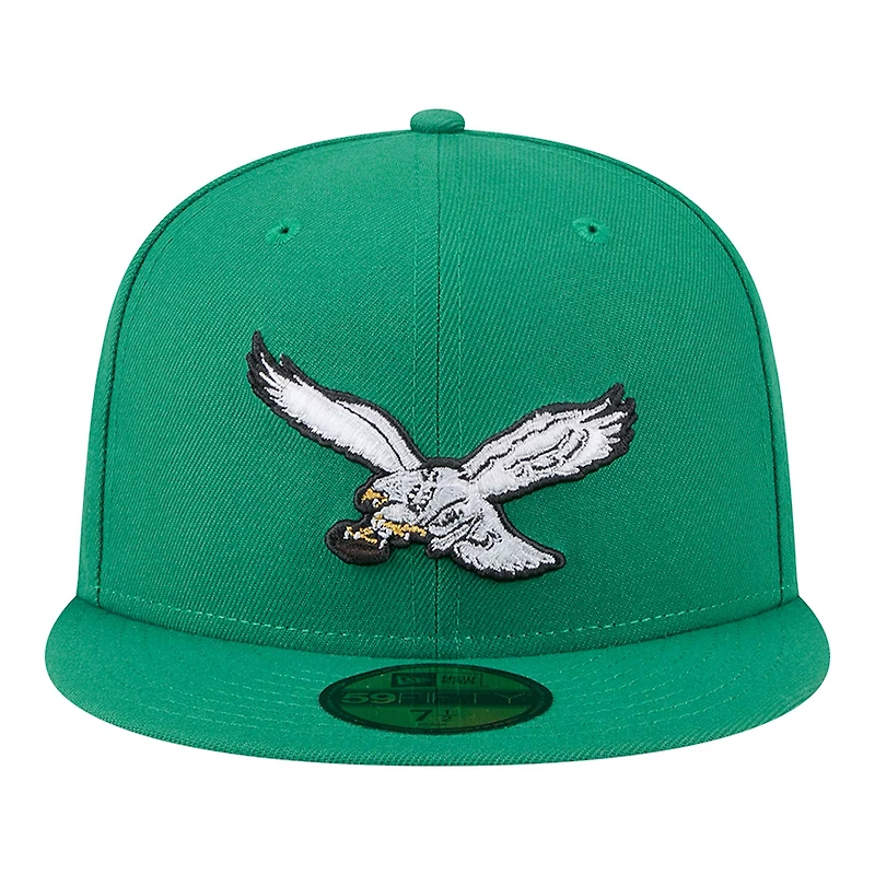 Men's New Era Kelly Green Philadelphia Eagles  Main 59FIFTY Fitted Hat