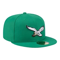 Men's New Era Kelly Green Philadelphia Eagles  Main 59FIFTY Fitted Hat