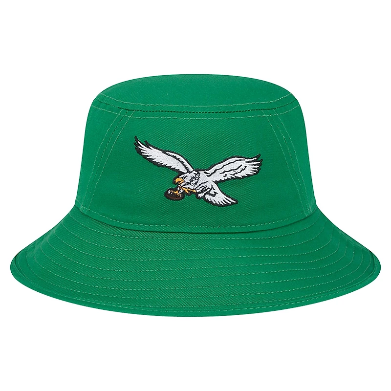 Chapeau Bob Main Philadelphia Eagles Kelly Green New Era pour homme