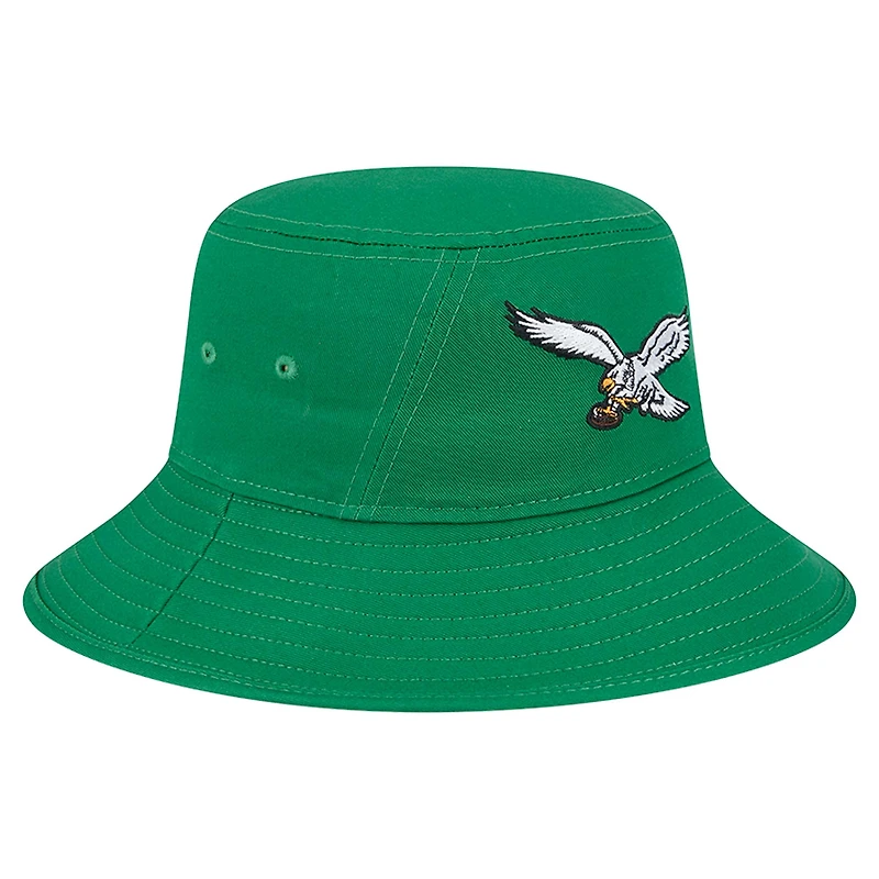 Chapeau Bob Main Philadelphia Eagles Kelly Green New Era pour homme