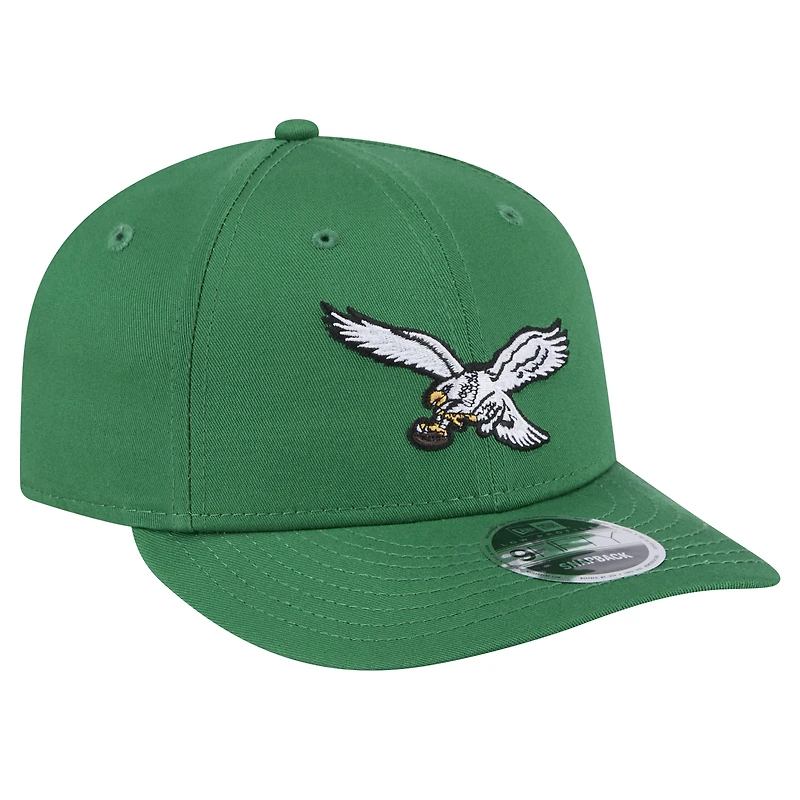 Casquette à visière plate 9FIFTY de New Era pour homme, modèle Kelly Green Philadelphia Eagles