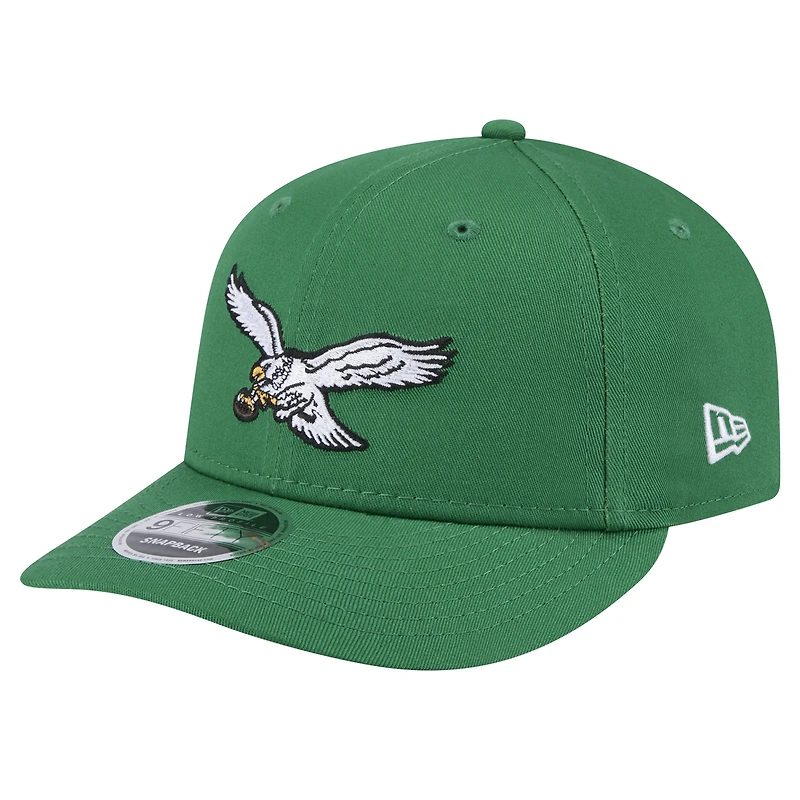 Casquette à visière plate 9FIFTY de New Era pour homme, modèle Kelly Green Philadelphia Eagles