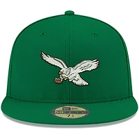 Casquette ajustée New Era Kelly Philadelphia Eagles Omaha Throwback 59FIFTY pour homme
