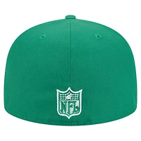 Casquette ajustée New Era 59FIFTY pour homme, vert Kelly, Philadelphia Eagles, Super Bowl LIX Champions, écusson latéral historique