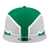 Men's New Era Kelly Green Philadelphia Eagles Throwback Helmet 9FIFTY Snapback Hat